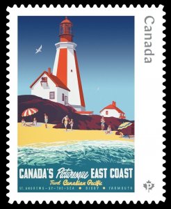 Die Cut = LIGHTHOUSE = VINTAGE TRAVEL POSTERS = sn stamp Canada 2022 MNH