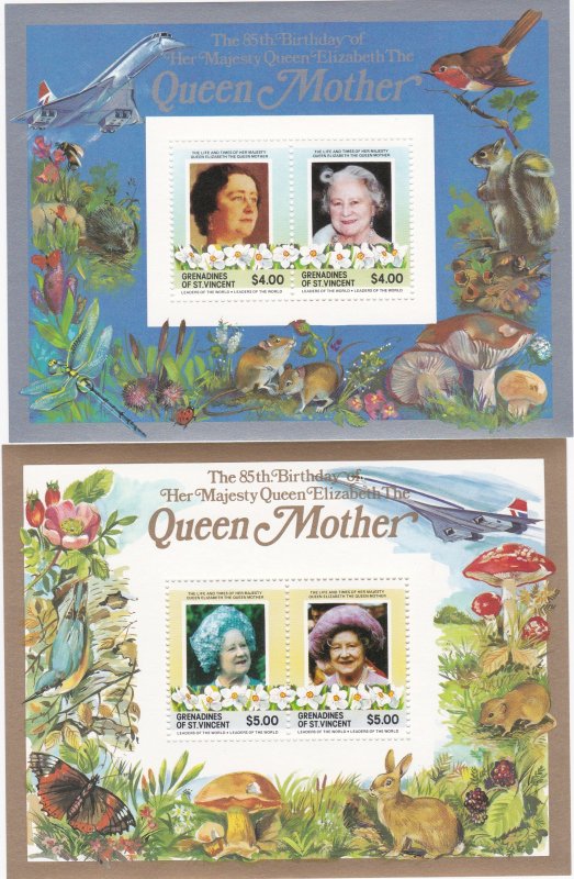 St. Vincent - Grenadines # 500 , Queen Mother's 85th Birthday,  NH, 1/2 Cat