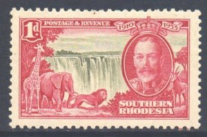 Southern Rhodesia Scott 33 - SG31, 1935 Silver Jubilee 1d MH*