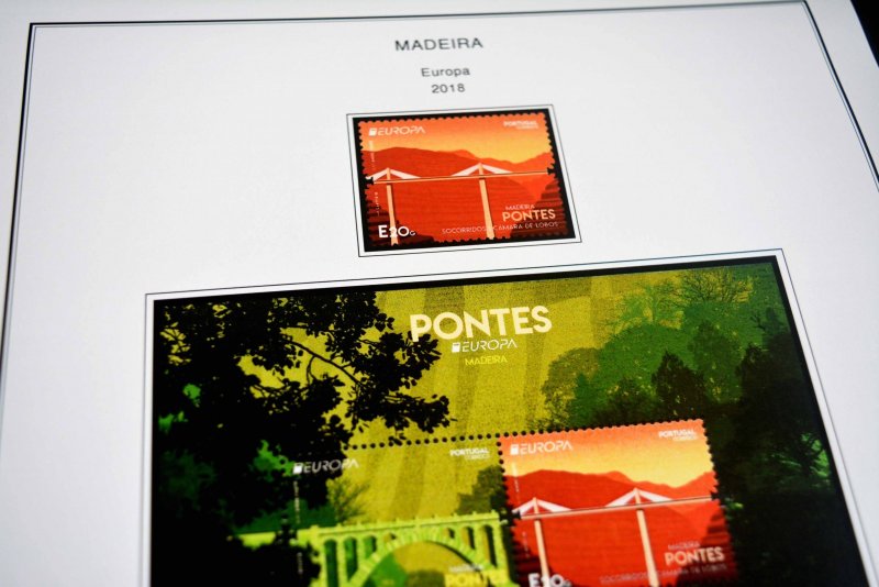 COLOR PRINTED MADEIRA 1868-2010 + 2011-2020 STAMP ALBUM PAGES (98 illust. pages)