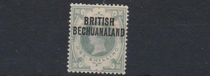 BECHUANALAND 1891  S G 37     1/-   DULL   GREEN  MH  SMALL CORNER CREASE