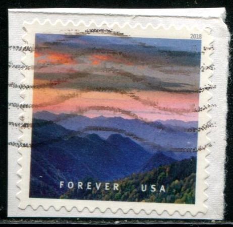 5298d US (50c) O Beautiful SA, used on paper