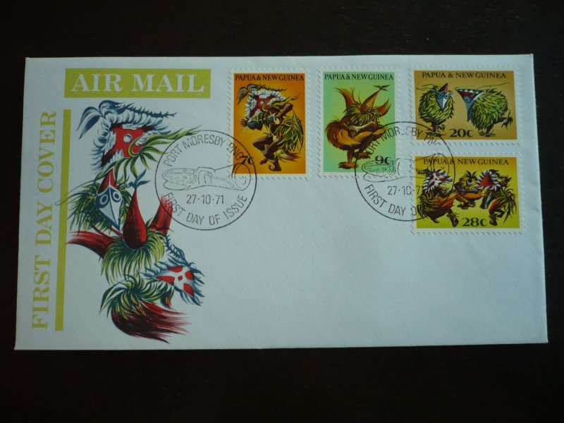 Postal History - Papua New Guinea - Scott# 336-339 - First Day Cover