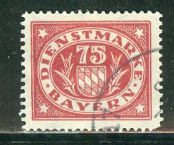 German States Bavaria Scott # O43, postally used