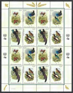 United Nations NY #1106-1109 $1.20 Endangered Species (2015). Full sheet. MNH