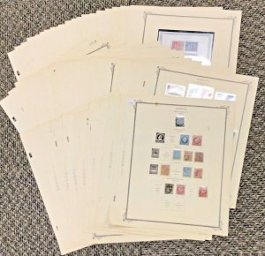 Norway Collection  1855-1976  47 pages 750+ stamps Mint and used