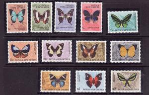 D3-Papua New Guinea-Scott#209-20-Unused NH set-Butterflies-I