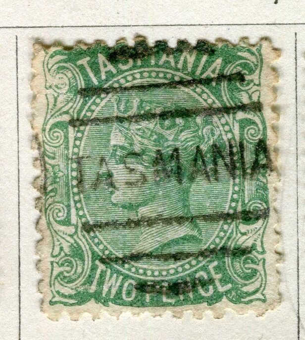 AUSTRALIA; TASMANIA 1870s early classic QV issue fine used Shade of 2d. value