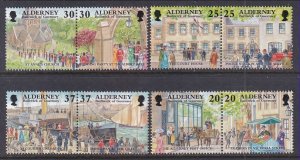 Alderney 119-126a MNH VF