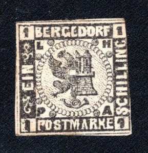 Bergedorf #2, Unused, no gum, F/VF.   Cat $45.00    ...  0630002