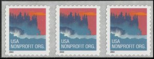 US 3785 Sea Coast Nonprofit 5c coil strip APU (3 stamps) MNH 2003