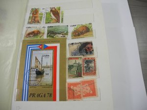 CUBA, accumulation of Stamps in a stock book