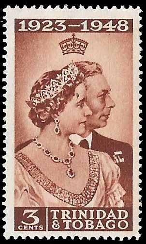 Trinidad-Tobago SC 64 - George VI & Elizabeth 25th Wedding Anniv  - MH -1948