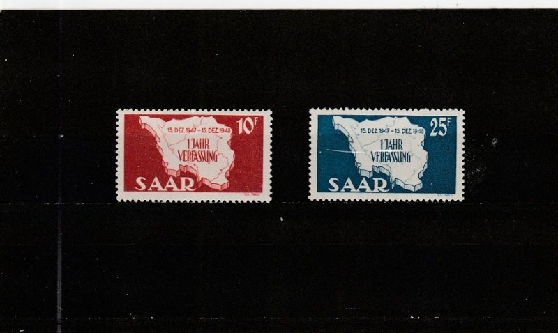 Saar  Scott#  201-202  MNH  (1948 Map of the Saar)