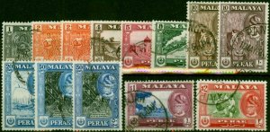 Perak 1957-61 Set of 13 to $2 SG150-160 Fine Used