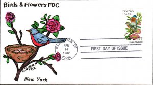 #1984 New York Birds - Flowers Slyter FDC