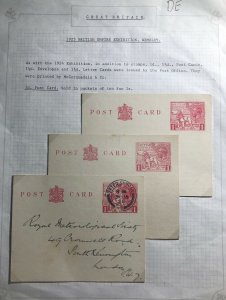 1925 British Empire Exhibition Stationery 3 Postcard Cover Collection Lot