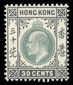 Hong Kong 1903 KEVII 30c dull green & black superb MNH. SG 70. Sc 79.