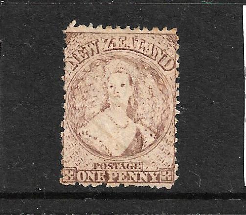 NEW ZEALAND 1873  1d  BROWN   FFQ  MNG  P12 1/2    CP A1Q3   SG 132a  CHALON