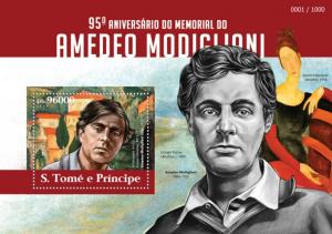 SAO TOME E PRINCIPE 2015 SHEET MODIGLIANI ART PAINTINGS st15315b