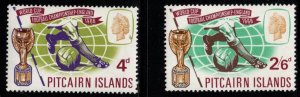 1966 Pitcairn Islands Scott #- 60-61 World Cup Soccer Issue Set/2 MNH