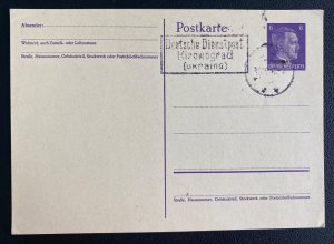 1942 Kirowograd Ukraine German Occupation Postal stationery postcard Cover