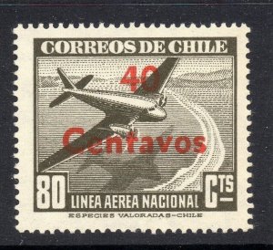 Chile 1920s-30s Airmail Issue Fine Mint Hinged Shade 40c. Surcharged NW-13777