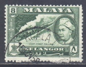 Malaya Selangor Scott 106 - SG120, 1957 Sultan 8c used