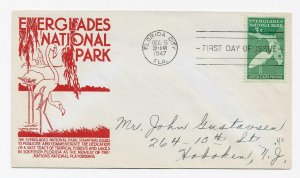 US 952 (Me-23) 3c Everglades National Park single FDC Anderson Cachet ECV $12.50