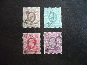 Stamps - East Africa Uganda - Scott# 31-33,35 - Used Part Set of 4 Stamps