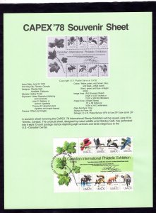 SP452 CAPEX78, FDC Souvenir Page (#1757)