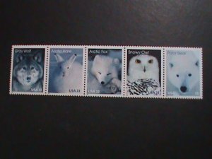 ​UNITED STATES:1999-SC#3292a  LOVELY ARCTIC ANIMALS- STRIP MNH VERY FINE