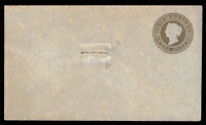 India Postal Stationery 1a Victoria; Unused