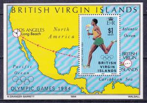 Virgin Isls. 477 MNH 1984 Summer Olympics Sheet