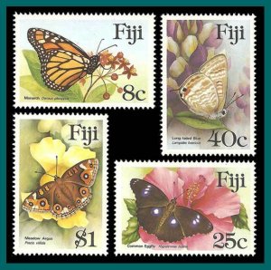 Fiji 1985 Butterflies, MNH  #523-526,SG693-SG696