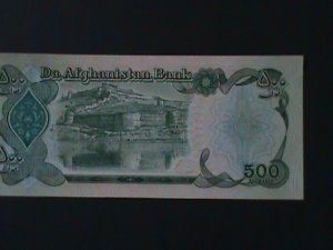 ​AFGHANISTAN-BANK OF AFGHANISTAN $500 AFGHANIS-UN-CIRCULATED-VF-BLUE HORSES