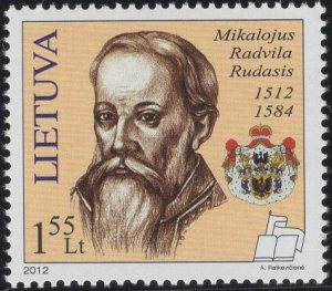 Lithuania 2012 MNH Sc 967 1.55 l Mikalojus Radvila Rudasis, Grand Chancellor