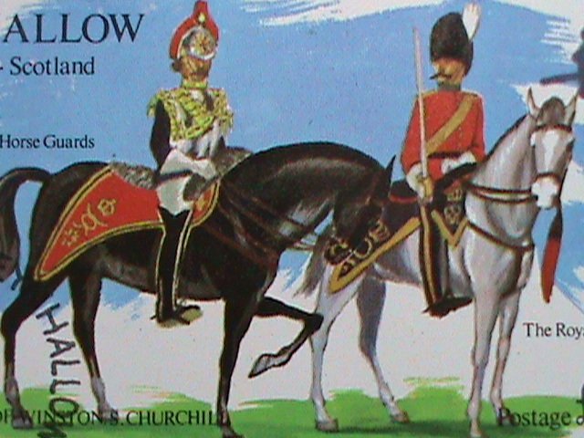 ​SCOTLAND-EYNHALLOW STAMP-1974-CENTENARY- WINSTON CHURCHILL- SOLDIER- S/S  VF