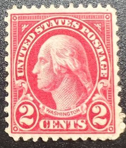 Scott#: 583 - George Washington 2¢ 1924 BEP single stamp MNHOG - Lot E1