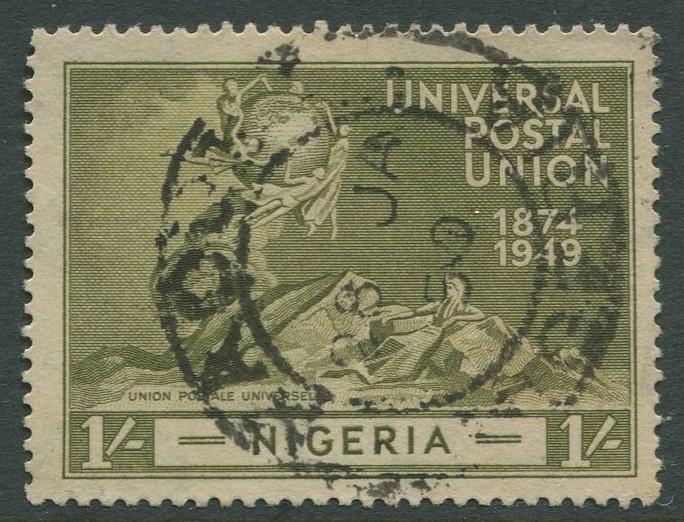 Nigeria -Scott 78 - UPU Issue -1949 - FU - Single 1/- Stamp