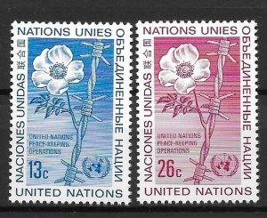 United Nations NY 265-66 UNEF set MNH