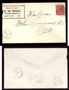 Canada-cover #2029c - 2c Edward-York Cnty-Mount Joy,Ont single broken circle-Jul