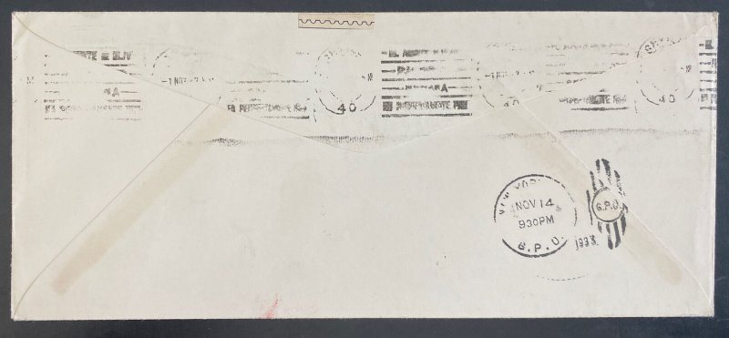 1933 Chicago IL USA LZ127 Graf Zeppelin cover To Century Of Progress Exhibition