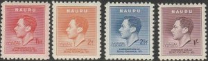 Nauru 1937 Sc#35/38 CORONATION OF GEORGE VI Set (4) MH