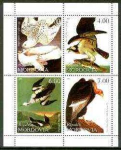 MORDOVIA - 1999 - Birds - Perf 4v Sheet - Mint Never Hinged -Private Issue