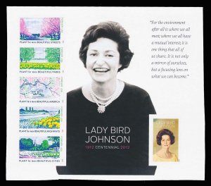 (F) USA Sc#4716 Lady Bird Johnson Full Miniature Sheet MNH