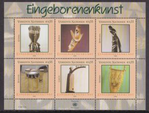 U.N. - Vienna # 375, Indigenous Art - Musical Instruments, NH, 1/2 Cat