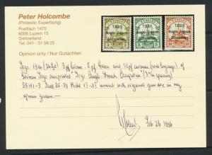 TOGO (BRITISH) 1914 3-10pf+HOLCOMBE CERT, VF MLH SG#H1-3 CAT£390 $500(SEE BELOW)