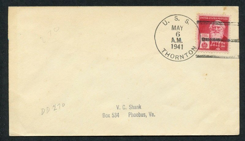 US THORNTON 05/06/1941 TO PHOEBUS VA AS SHOWN (38)