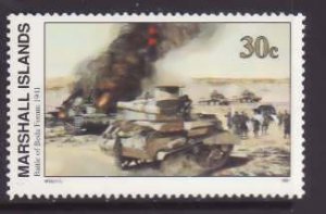 Marshall Islands-Sc#275- id6-unused NH 30c Beda Fomm battle-Tanks-WWII-1990-91-